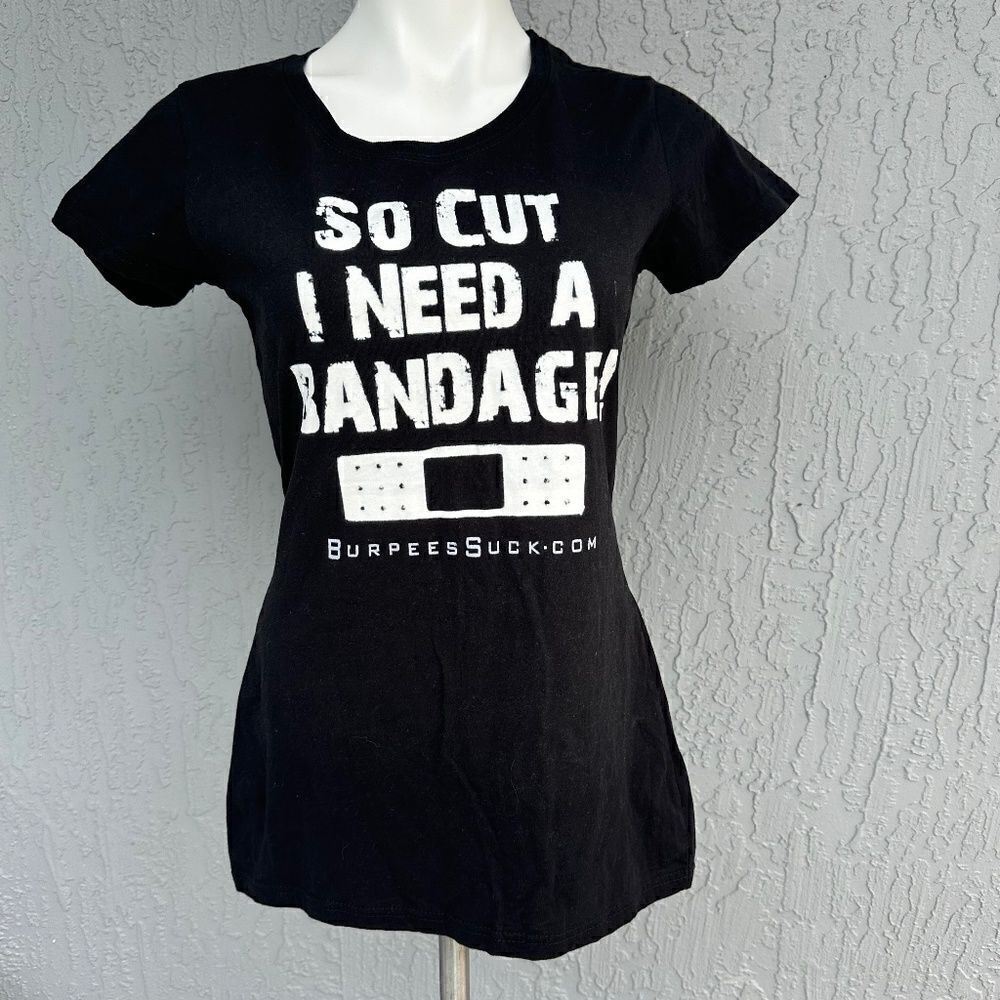 Boxer Craft “So Cut I Need A Bandage” fitted tee Black L EUC